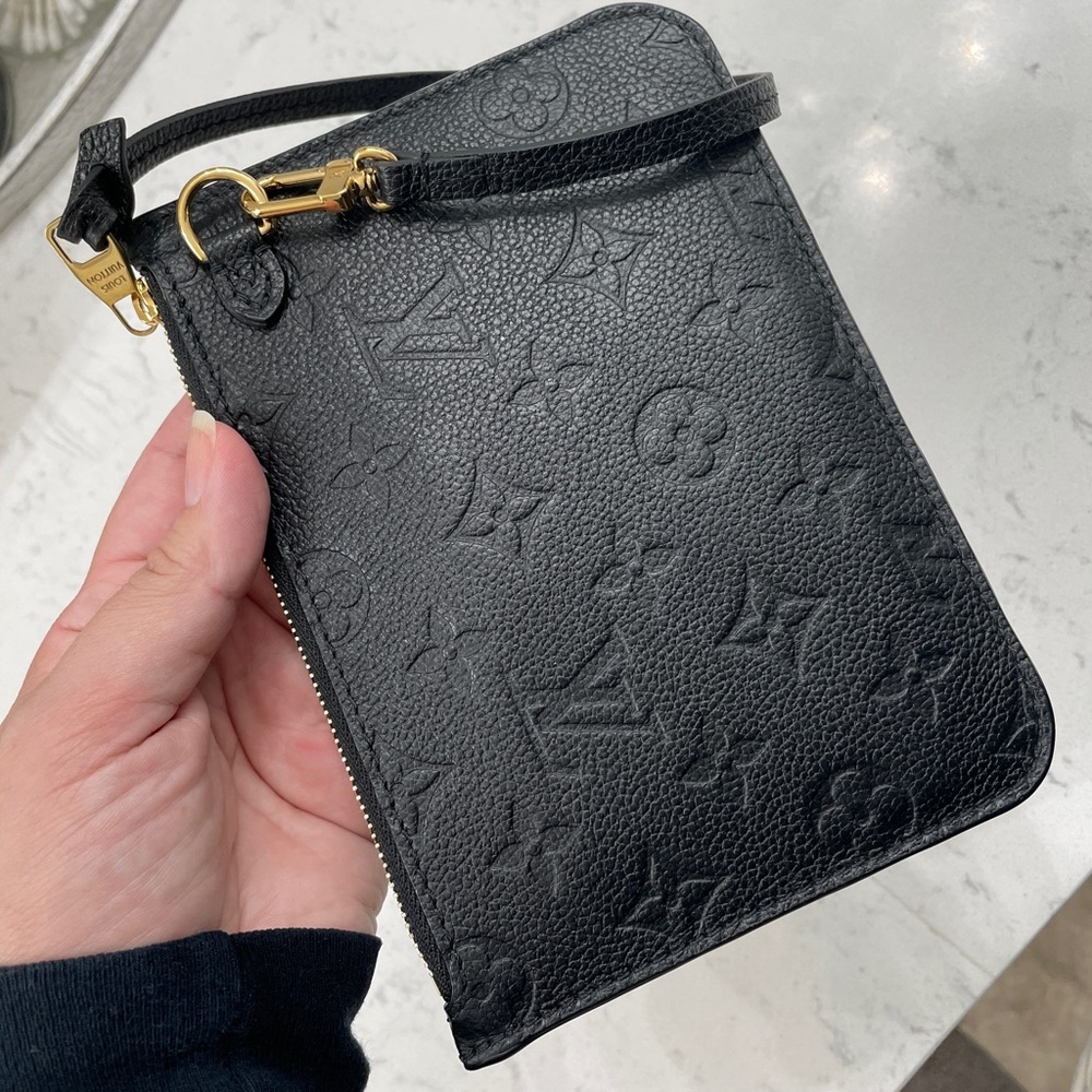 Louis Vuitton Black Textured Monogram Pouch